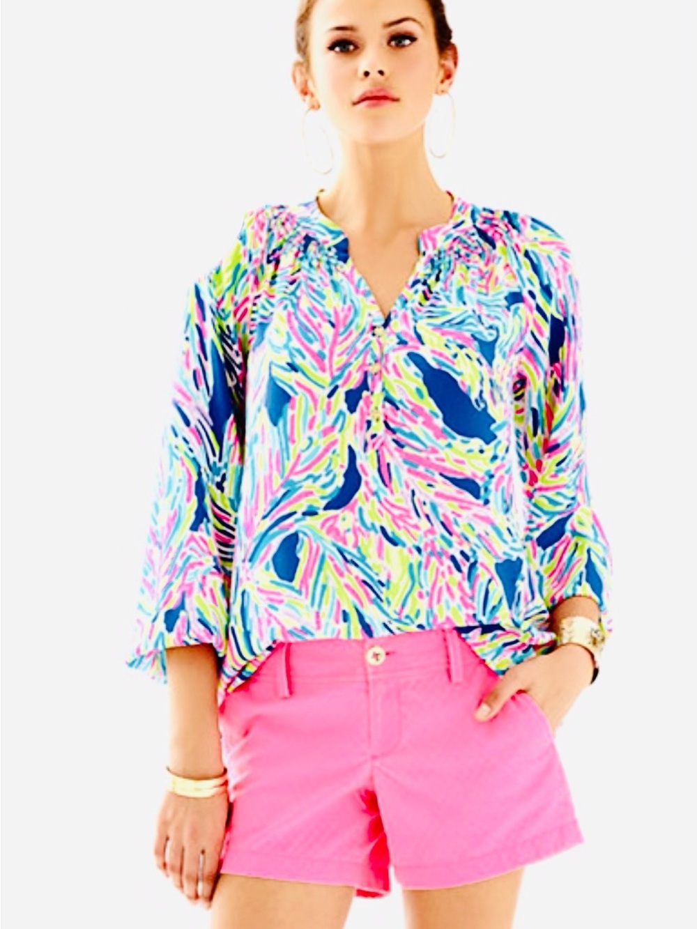 LILLY PULITZER Silk Top,
Multi Color